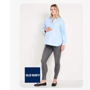 Old Navy - Maternity Rollover-Panel 360° Stretch Super-
Skinny Jeans - 10 long